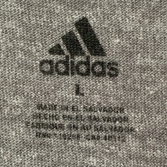 Adidas Heathered Gray Red Nebraska Cornhusker BERM ZONE Baseball Raglan Shirt L - Picture 10 of 10